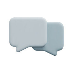 3d vector gray square bubbles icon. Isolated on white background. 3d social media communication concept. Cartoon minimal style. 3d gray chat icon vector render illustration.