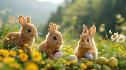 Easter Joy: Bunnies and Eggscapes