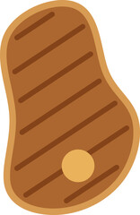 Meat steak two color