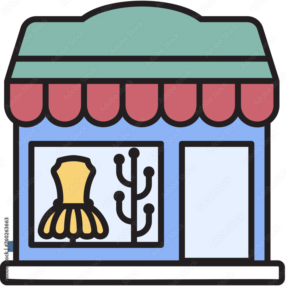 Sticker boutique illustration