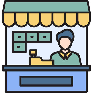recommend clip art: Shop Keeper Illustration