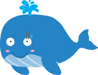 Badezimmer Foto Rückwand cute whale cartoon, sea, animal © titima157