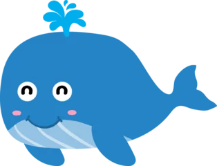 Dekokissen cute whale cartoon, sea, animal © titima157