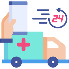 Ambulance Online Illustration