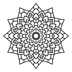 Outline Mandala Ornate Vector Decoration 