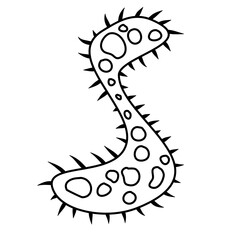 Outline Microorganism Bacteria Vector Design