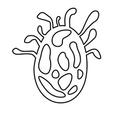 Outline Microorganism Bacteria Vector Design