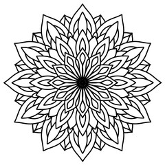 Outline Mandala Ornate Vector Decoration 