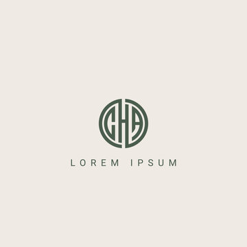 CHA, AHC, HCA Logo. Letter Design Vector with Black Colors