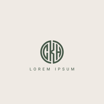 CKH, HKC, KCH Logo. Letter Design Vector with Black Colors