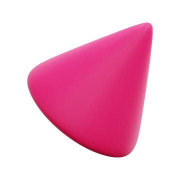 3d vector cone icon. Isolated on white background. 3d geometric shape concept. Cartoon minimal style. 3d geometry icon vector render illustration.
