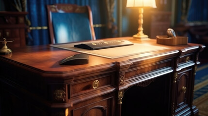 Close-Up of Presidential Secretary's Desk