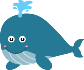 Poster cute whale cartoon, sea animal © titima157