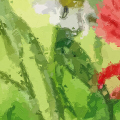 Oil paintings and various flowers, lotus leaves, chrysanthemums, roses, peonies, and other beautiful things