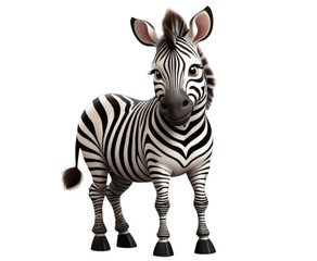 Fototapeta na wymiar zebra isolated no background 