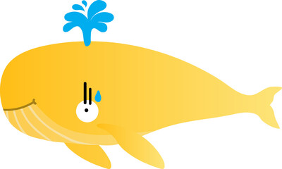 cute whale cartoon , sea animal