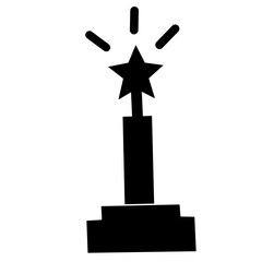 trophy cup silhouette icon
