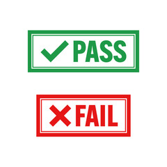 Pass and fail stamp