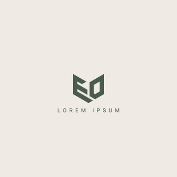 Modern unique letter EO OE logo icon design template elements