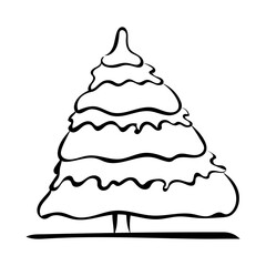 Schnee bedeckter Tannenbaum