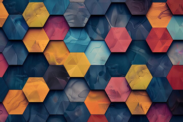 Geometric hexagon pattern for background