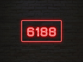 6188のネオン文字