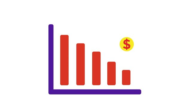 Animation Growing down of Business Analytics