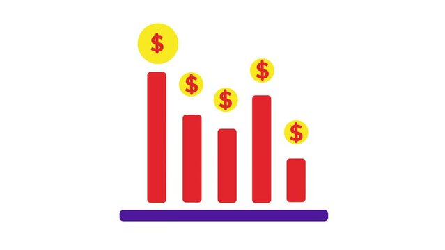 Animation Growing down of Business Analytics