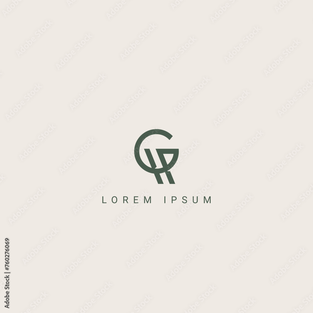 Poster abstract hg, gh letters logo initial based monogram icon vector