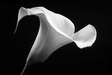 a white flower is in the dark