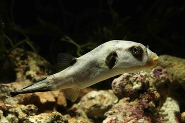 Immaculate puffer or yellow-eyed pufferfish (Arothron immaculatus)