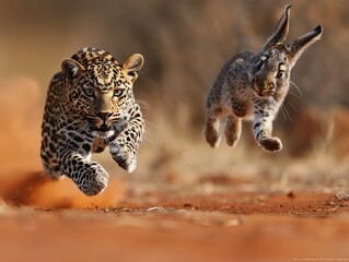 two animals running dirt amazing inspiring ferocious fast furious masterful composition - obrazy, fototapety, plakaty