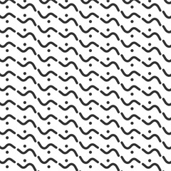 abstract pattern of wave lines with interrupted circles