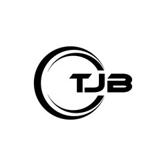 TJB letter logo design with white background in illustrator, cube logo, vector logo, modern alphabet font overlap style. calligraphy designs for logo, Poster, Invitation, etc.