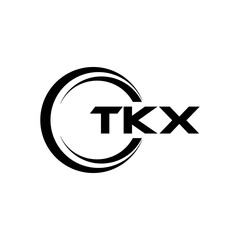 TKX letter logo design with white background in illustrator, cube logo, vector logo, modern alphabet font overlap style. calligraphy designs for logo, Poster, Invitation, etc.