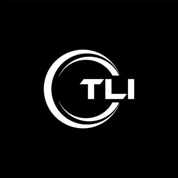 TLI letter logo design with black background in illustrator, cube logo, vector logo, modern alphabet font overlap style. calligraphy designs for logo, Poster, Invitation, etc.