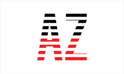 AZ three initial letter iconic line negative space minimal logo design vector template. monogram, abstract, wordmark, business, typography, minimalist, brand, company, flat, modern, unique, simple