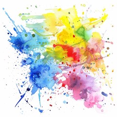 Vivid color explosion in watercolor, a perfect splash of inspiration for artistic projects.