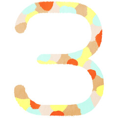 数字「3」の飾り文字