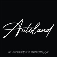 Fototapeta premium modern script alphabet set vector