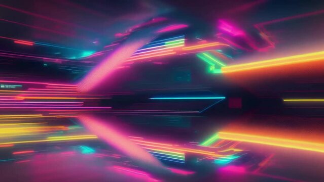 Speeding through the vibrant city night, a dynamic motion blur abstract art with explosive energy, showcasing the essence of fast cars and urban movement