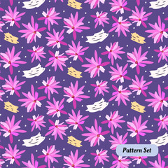 flowers pattern, design, decoration, background