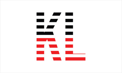 KL three initial letter iconic line negative space minimal logo design vector template. monogram, abstract, wordmark, business, typography, minimalist, brand, company, flat, modern, unique, simple