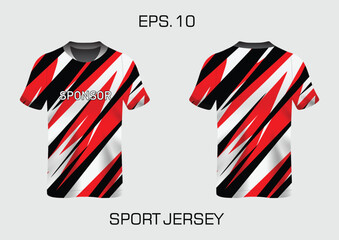 Sports t-shirt jersey concept, red color jersey concept