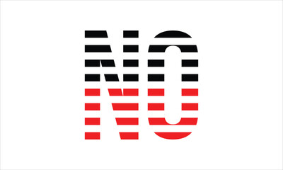 NO three initial letter iconic line negative space minimal logo design vector template. monogram, abstract, wordmark, business, typography, minimalist, brand, company, flat, modern, unique, simple