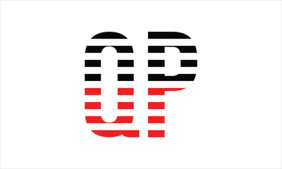 QP three initial letter iconic line negative space minimal logo design vector template. monogram, abstract, wordmark, business, typography, minimalist, brand, company, flat, modern, unique, simple