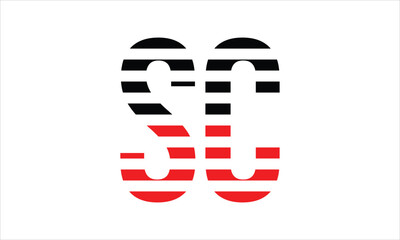 SC three initial letter iconic line negative space minimal logo design vector template. monogram, abstract, wordmark, business, typography, minimalist, brand, company, flat, modern, unique, simple