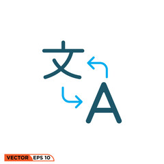 Translation icon design vector graphic of template, sign and symbol