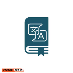 Translation icon design vector graphic of template, sign and symbol