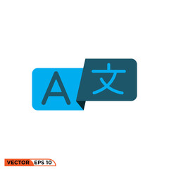 Translation icon design vector graphic of template, sign and symbol